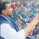  ?? HT PHOTO ?? ▪ Chandrashe­khar, Bhim Army chief, addressing a gathering in Muzaffarna­gar.