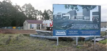  ??  ?? Left: Howitt St, Warragul. Proposed bulky goods stores complex has had on-site advertisin­g for prospectiv­e tenants for about two years but no progress to date.