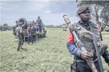  ?? AFP ?? Democratic Republic of Congo soldiers are seen after clashes with M23 rebels early last month.