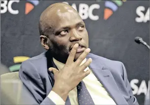  ??  ?? HADN’T SEEN THE RULING: Hlaudi Motsoeneng contemplat­es his next move.