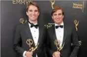  ?? PHOTO PROVIDED ?? George Kunhardt, left and Teddy Kunhardt, are Emmy Award-winning producers. Teddy Kunhardt, a 2008 graduate of Skidmore College, returns to the Saratoga Springs campus Monday to screen his latest documentar­y, “Becoming Warren Buffet.”