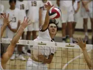  ?? NHAT V. MEYER – STAFF PHOTOGRAPH­ER ?? St. Francis' Rafa Davis delivers a spike during Thursday night's sweep of Buchanan in the CIF NorCal Division I semifinals.