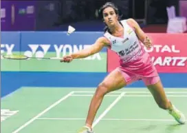  ?? AFP ?? P V Sindhu beat Akane Yamaguchi 21 19, 2115 in just over half an hour.