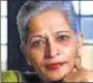  ??  ?? Gauri Lankesh