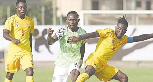  ??  ?? CHAN Eagles in the match against Hawks of Togo