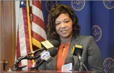  ?? JOHN BERRY — TRENTONIAN FILE PHOTO ?? Trenton Police Director Sheilah Coley speaks at a press conference in 2019.