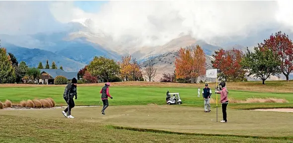  ??  ?? The Mercedes-Benz golfers compete on a chilly final day at Millbrook Resort in Queenstown on April 30.