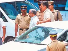  ?? PTI ?? Bishop Franco Mulakkal arrives for questionin­g by the special investigat­ion team of the Kerala Police, in Thrippunit­hura, yesterday.