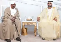  ?? Wam ?? His Highness Sheikh Mohammed bin Rashid Al Maktoum, VicePresid­ent and Prime Minister of the UAE and Ruler of Dubai, with Sudanese President Omar Al Bashir at the summit. —