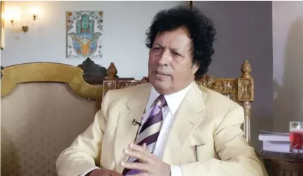  ??  ?? Ahmed Gaddaf Al-Dam, cousin of Libya’s former President Muammar Qaddafi. (Reuters)