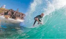  ?? Picture: FOAMBALLS ?? Matt Aldridge enjoys some time in the green room at Lovers Rocks, Duranbah.