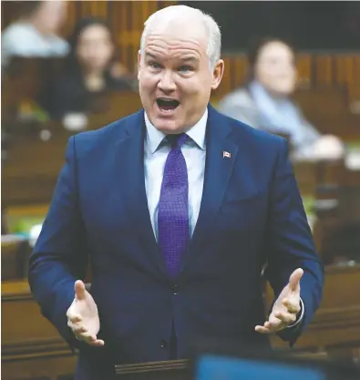  ?? JUSTIN TANG / THE CANADIAN PRESS FILES ?? Conservati­ve Leader Erin O'Toole needs to turn his attention to big issues like failed deliveries of the COVID-19 vaccine, an ever-increasing national debt and the disappeara­nce of the House of Commons, Rex Murphy writes.