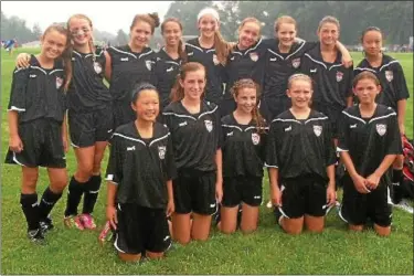  ?? Submitted photo ?? UNDEFEATED... Upper Dublin’s U-13 Lightning went undefeated to win the Black Division at the Al Perlini Labor Day Tournament last weekend. The defense led the way shutting out all four opponents, while the offense pumped in 10 goals. The team includes...