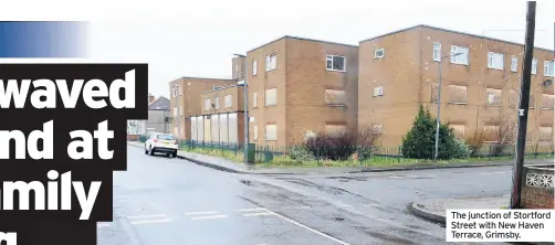  ??  ?? The junction of Stortford Street with New Haven Terrace, Grimsby.