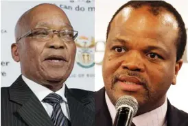  ??  ?? President Jacob Zuma King Mswati III