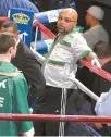  ?? AP-Yonhap ?? Buddy McGirt, trainer of Matthew Macklin, is seen before a middleweig­ht title boxing bout against Sergio Martinez in New York in this March 17, 2012 file photo.