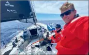  ??  ?? Will Harris and Pep Costa during La Transat en Double on Cybele Vacances