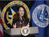  ?? SUSAN WALSH — THE ASSOCIATED PRESS FILE ?? Director of National Intelligen­ce Avril Haines introduces President Joe Biden during a visit to the agency’s office in McLean, Va.