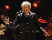  ?? CHRIS PIZZELLO — THE ASSOCIATED PRESS FILE ?? In this Jan. 12, 2012, file photo, Bob Dylan performs in Los Angeles.