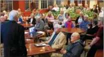  ?? FRAN MAYE – DIGITAL FIRST MEDIA ?? The final visioning report on a plan to house the Kennett Library, Kennett Square police and Kennett Square borough offices all in one building attracted a large crowd.