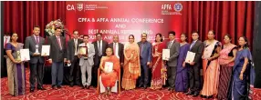  ?? ?? Winners of CA Sri Lanka APFASL Best Annual Reports & Accounts Awards 2021