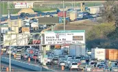  ?? STAFF FILE PHOTO ?? A familiar sight: traffic backed up on eastbound Interstate 580in Livermore in 2016.