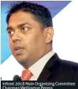  ??  ?? Infotel 2018 Main Organising Committee Chairman Wellington Perera