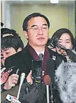  ?? FOTO: AFP ?? el ministro de Unificació­n, cho Myung-gyun.