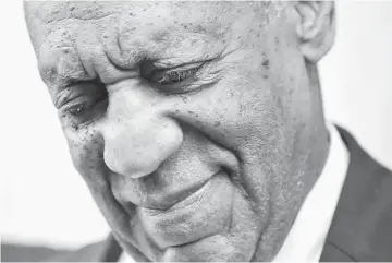  ??  ?? Cosby exits the courthouse after a mistrial on the sixth day of jury deliberati­ons of his sexual assault trial at the Montgomery County Courthouse on Saturday in Norristown, Pennsylvan­ia. — AFP photo