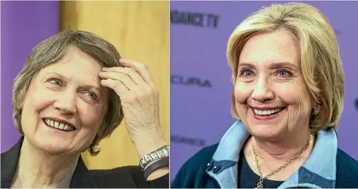  ??  ?? Helen Clark and Hillary Clinton are two Leftist idealists, who prefer to to describe themselves as ‘‘progressiv­e’’.