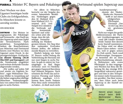  ?? DPA-BILD: KIRCHNER ?? Nimmt einen neuen Anlauf beim BVB: Weltmeiste­r Mario Götze