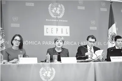  ??  ?? El organismo de la ONU presentó en México el informe Panorama Social de América Latina.