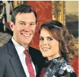  ??  ?? ‘It’ couple? Princess Eugenie, pictured with Jack Brooksbank, is back on Instagram