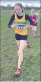  ?? ?? STRIDING IT OUT - Caoimhe Gray-Walsh in action in the U15 2,500m race.