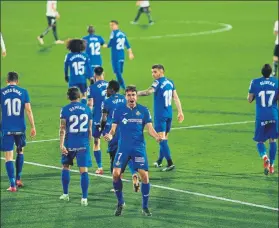  ?? FOTO: EFE ?? Jaime Mata celebra el 2-0 que encarriló el triunfo ante el cuadro ché