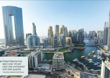  ?? Virendra Saklani/Gulf News ?? Dubai Marina has seen over 20 per cent rise compared with last quarter.