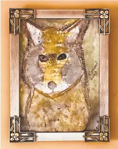  ?? Contribute­d photo ?? A watercolor of the Beardsley Zoo’s red wolf, Kawoni, was contribute­d by Linda Kwong, a docent and a member of the zoo council. See Bridgeport listing.