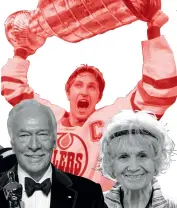  ??  ?? Top row: Sir John A. Macdonald; Gordie Howe; William Lyon Mackenzie King; Oscar Peterson; Roberta Bondar; Wayne Gretzky