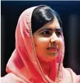  ?? Foto: dpa ?? Malala setzt sich dafür ein, dass Mäd chen die gleichen Rechte haben wie Jun gen. Nun ist die 19 Jährige UN Botschaf terin.