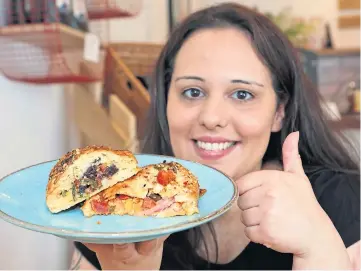  ??  ?? TASTY: The new sconezone gets a thumbs up from The Courier’s Anita Diouri.