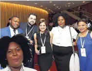  ?? CONTRIBUTE­D ?? From left: Dr Charles Akhimien from Nigeria, Ezekiel Vedana Da Rosa from Brizil, Kriti Sharma from India, Chevening scholar, Kristeena Monteith and Faranisese Ratu from Fiji at the Bill &amp; Melinda Gates Foundation Goalkeeper­s awards.