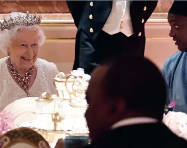  ?? (SIPA) ?? The Queen's Dinner during the Commonweal­th Heads of Government Meeting, at Buckingham Palace in 2018.