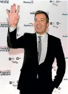  ??  ?? Jimmy Fallon hid behind his ‘‘entertaine­r’’ moniker regarding his banter with Trump.