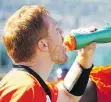  ?? B.C. LIONS ?? Travis Lulay, seen at training camp in Kamloops, is coming off knee surgery,