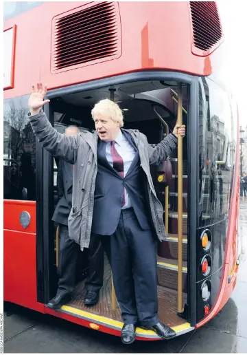  ??  ?? As London mayor, Boris Johnson employed Wrightbus to update the Routemaste­r. The PM pledged to do ‘everything we can’ to save jobs