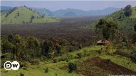  ??  ?? Déforestat­ion près du village de Mweso, en RDC