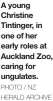  ?? PHOTO / NZ HERALD ARCHIVE ?? A young Christine Tintinger, in one of her early roles at Auckland Zoo, caring for ungulates.