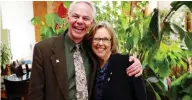  ?? POSTMEDIA NEWS FILES ?? Former Brockville resident Peter Bevan-baker, leader of the Prince Edward Island Green Party, with federal Green Party leader Elizabeth May.