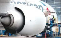  ?? (AFP) ?? An American Airlines is seen at Dallas/Fort Worth Internatio­nal Airport recently.