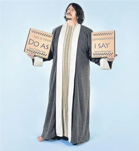  ??  ?? Jay Rayner takes his audience on an irreverent journey through his Ten Food Commandmen­ts.